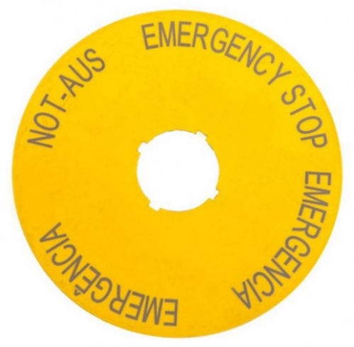ETIQUETA PARA APAGADO DE EMERGENCIA M22-XAK2