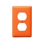 PLACA DE PARED DUPLEX DE 1 SALIDA NARANJA TP8-OR