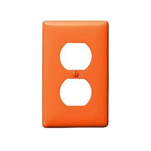 PLACA DE PARED DUPLEX DE 1 SALIDA NARANJA TP8-OR