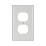 PLACA DE PARED DUPLEX DE 1 SALIDA, BLANCA 2132W