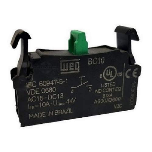 BLOQUE DE CONTACTO AUXILIAR NC NORMALMENTE ABIERTO BC10-CSW