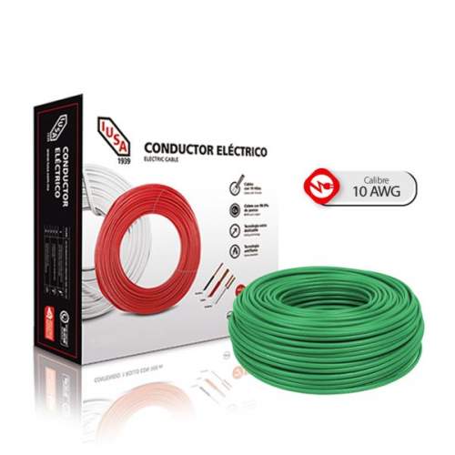 IUSA MT-C CABLE THHW-LS 105 CAL. 10 VERDE