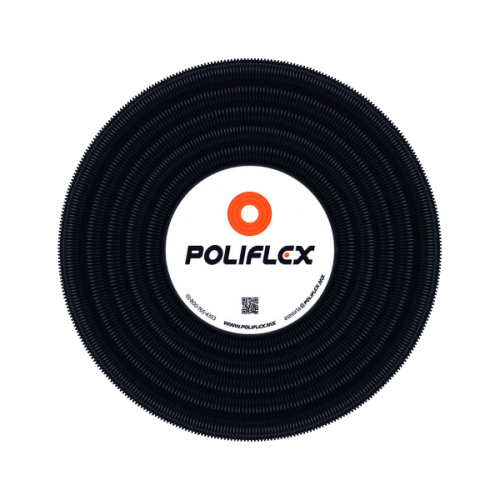 MT. POLIFLEX NEGRO EXTERIORES DE 1/2"  CON GUIA PLASTICA P-PNG20-020