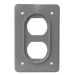 PLACA PARA RECEPTACULO DUPLEX DE ALUMINIO USO INDUSTRIAL